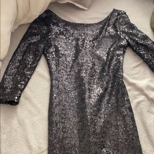 black dress with sequins